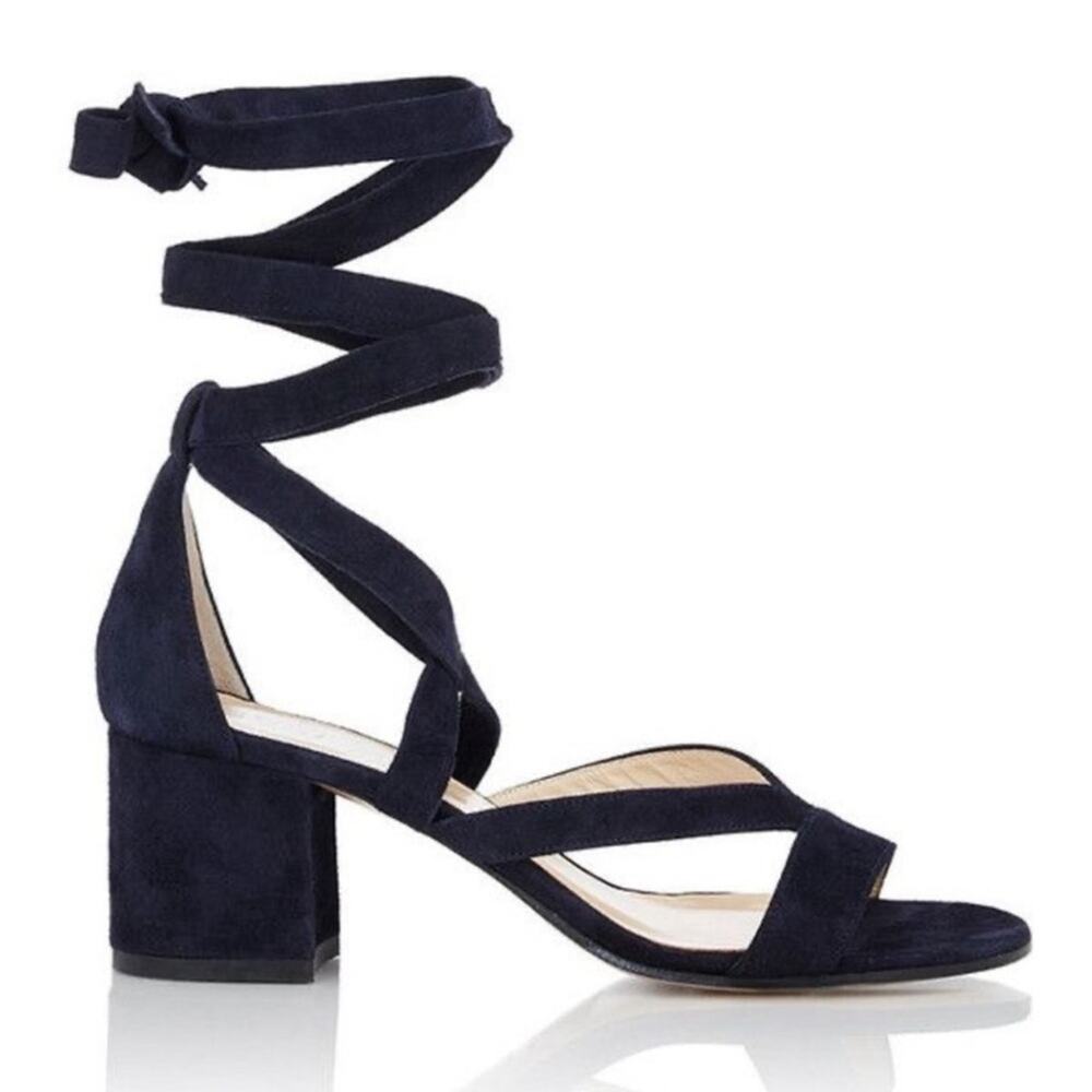 Barney’s New York blue Virginia ankle wrap sandals size 39 1/2 blue. - Picture 2 of 9